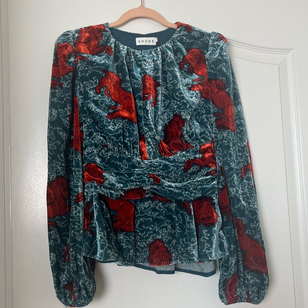 NWT Rhode Aileen Top‎ in Shetland Pony Blue Ice Size 2 - Picture 2 of 6